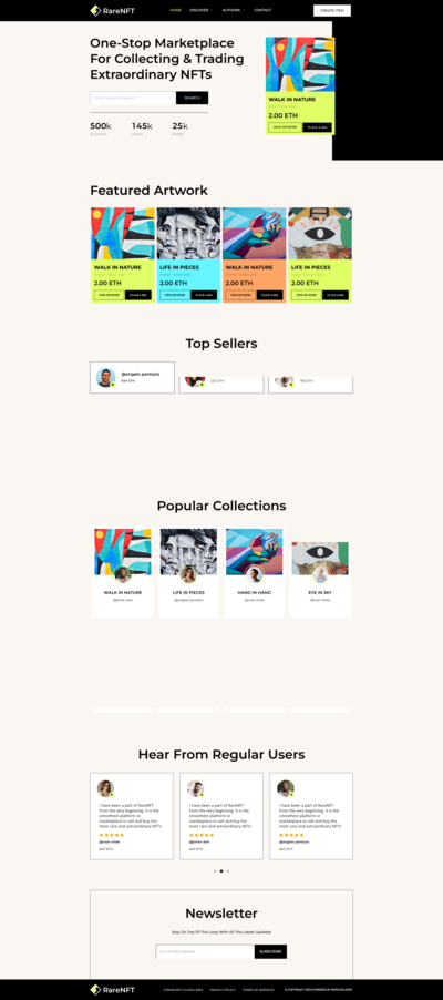 Rare NFT Business Website