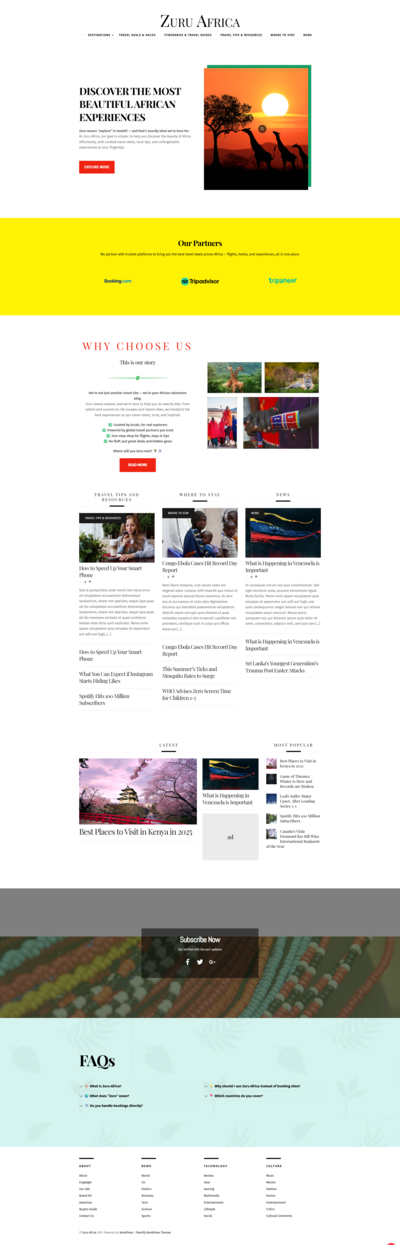 Zuru Africa Blog Design