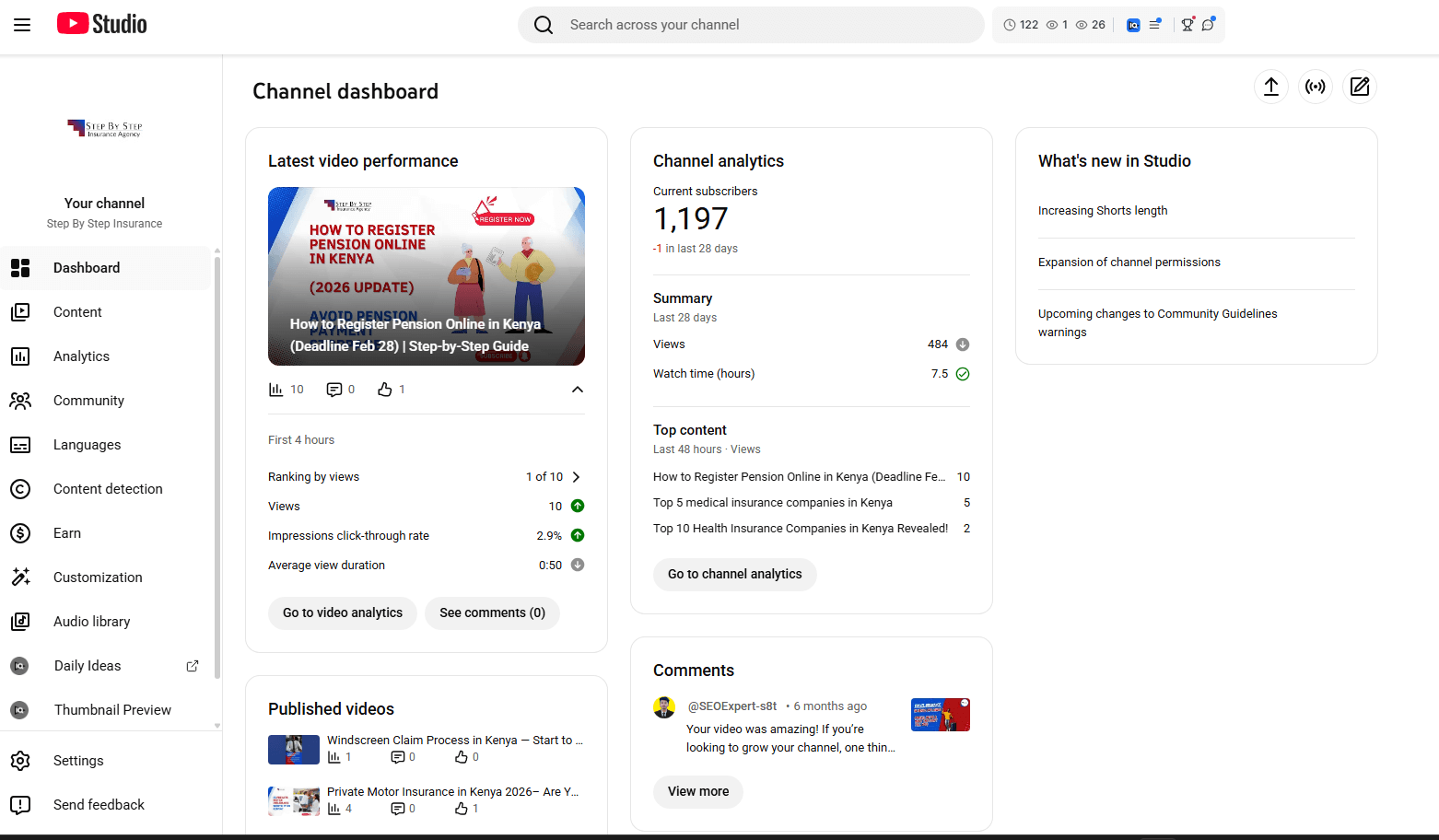 Step By Step Insurance YouTube Case Study Preview