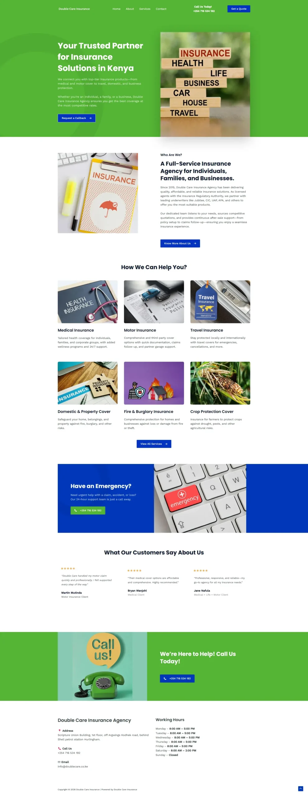 Double Care Insurance Screen Capture